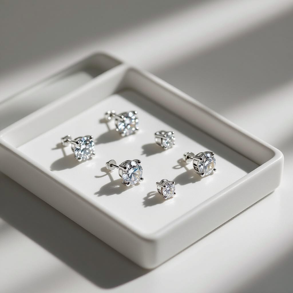 Princess Cut Diamond Earrings 1 Carat